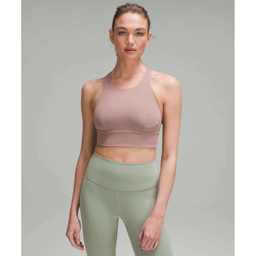 Lululemon Wunder Train Long-Line Sports Bra *Medium Support Twilight Rose Size 6